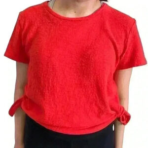 Madewell Red Textured Top 🍄
